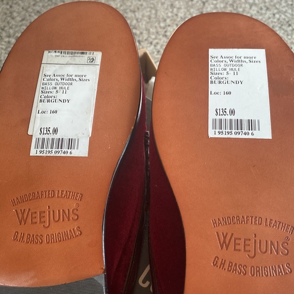 NWT WEEjun burgundy Mules - Picture 9 of 13